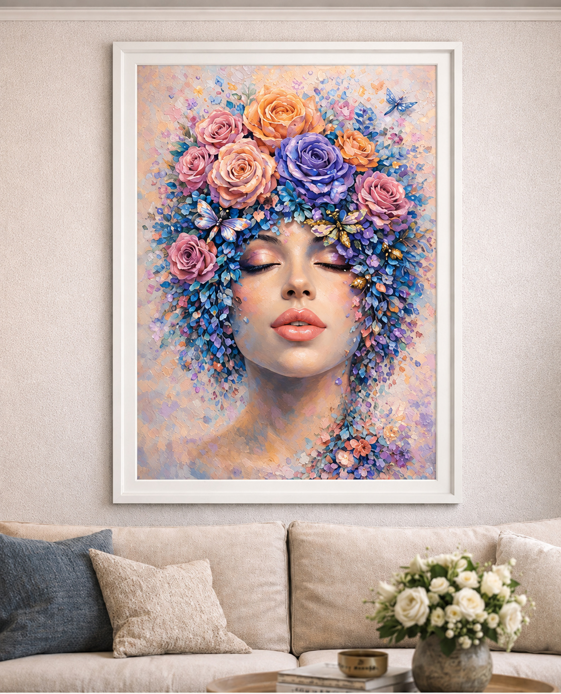 Riproduzione artistica con figura femminile